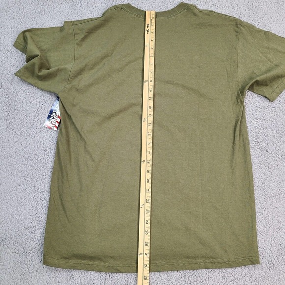 Spirit Of America T-Shirt Adult‎ Large Green Military Tank Camo Red White Blue - Picture 10 of 11